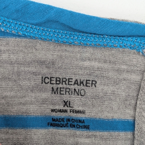 Icebreaker Merino Crush Stripe Dress Travel Essential Breathable ~ XL - Picture 5 of 9
